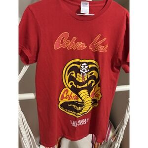 Original‎ Cobra Kai T Shirt Red karate kid  Front Logo Graphic Mens Small